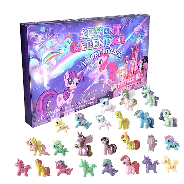 Enhörning figurer present låda 24 bitar advent kalender av anime karaktär dockor