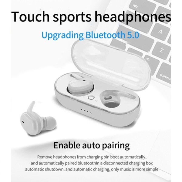 Bluetooth Headset Sports Headset Y30 Digital Display Mini Trådløst Bluetooth Headset 5.0 Touch Headset
