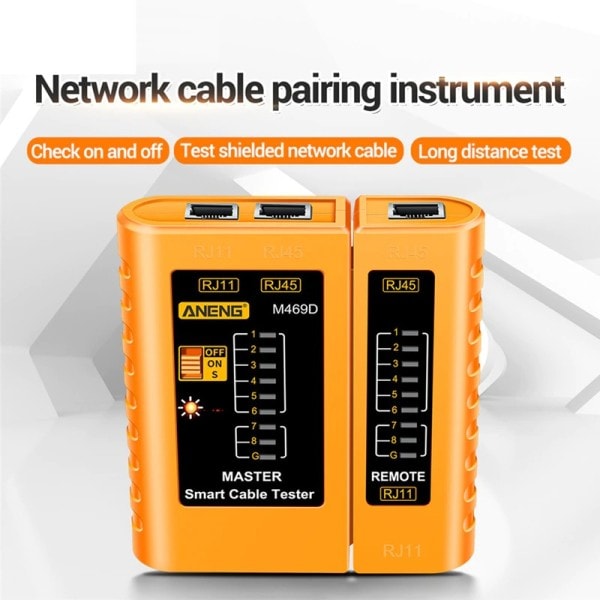 Kaapeli lan testeri verkko kaapeli testeri RJ45 RJ11 RJ12 CAT5 UTP LAN kaapeli testeri verkko työkalu