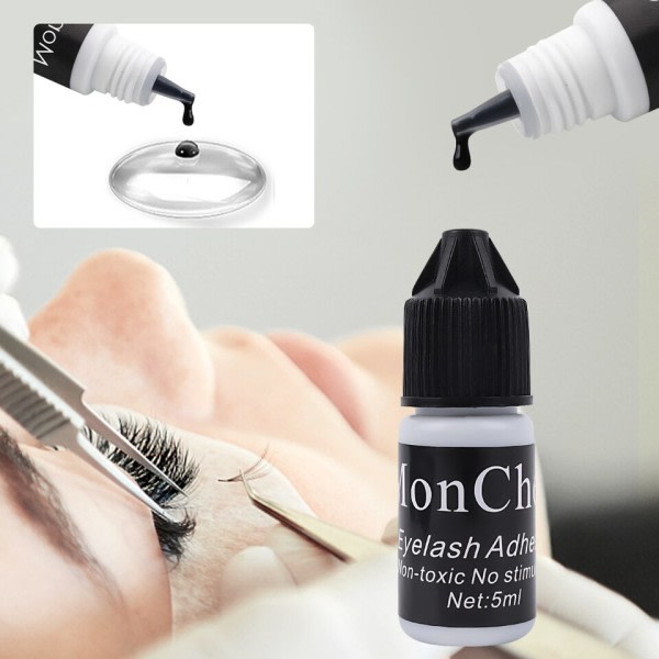 5ml Sort Øjenvipper Extension Lim Vandtæt Hurtig Tørrende Sturdy Lim