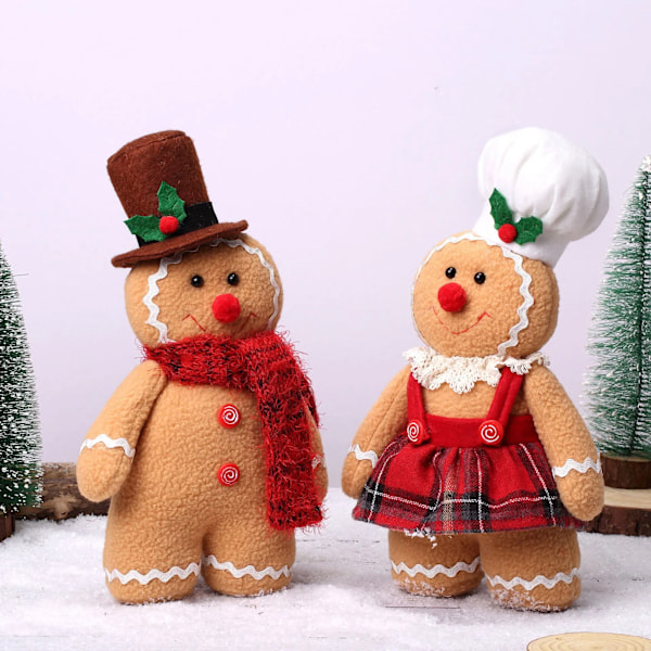 Pepparkakor man docka jul plysch ben dockor jul träd prydnader