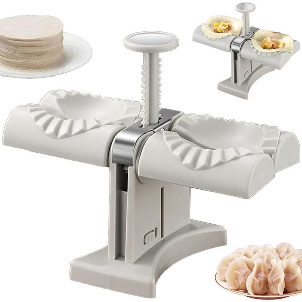 Fuldt Automatisk Dumpling Maskin Dobbelt Hoved Press Dumplings Mold