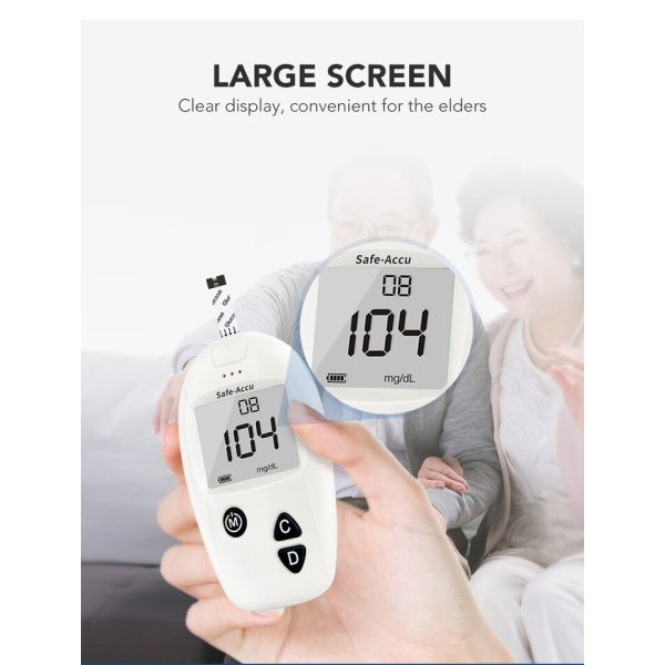 Blod Glukose Måler Glukometer Kit Diabetes Tester