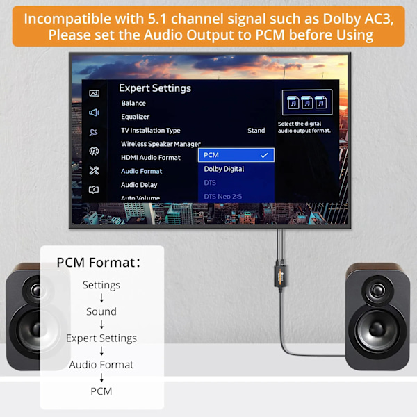 192kHz DAC Konverter SPDIF til RCA Digital til Analog Audio Konverter