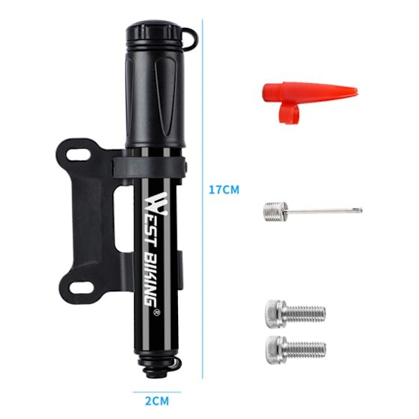 100Psi Mini Cykel Pump Aluminium Legering Cykel Hand Luft Pump Däck Inflator Schrader Presta Ventil