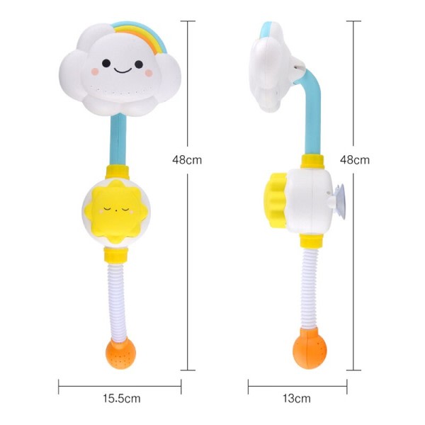 Baby badekar leker sky badekar dusj bading tuter suger foldbar kran barn badekar leker