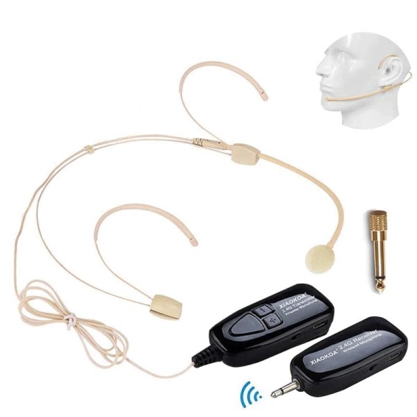 Trådløst mikrofon system trådløst mikrofon headset og håndholdt 2 i 1 50m rækkevidde for stemme forstærker