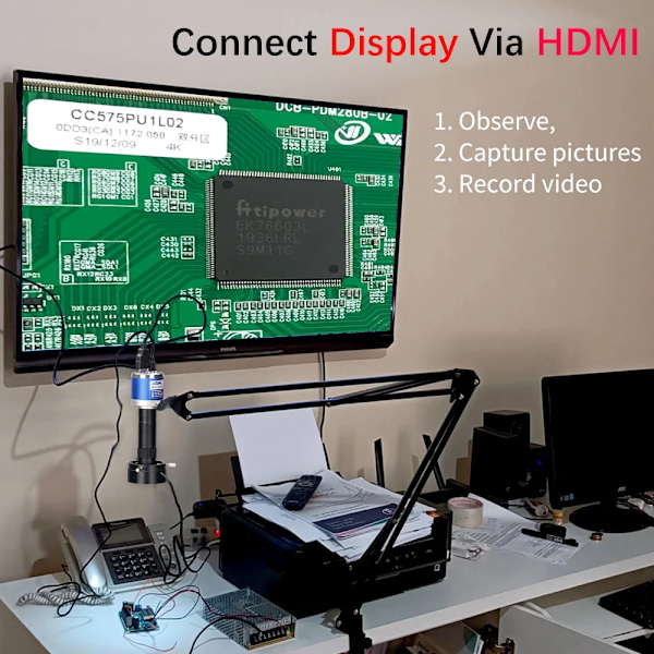 1080P 4K FULL HD Industriell Mikroskop C-Mount Digital Kamera Via Typ Mätning