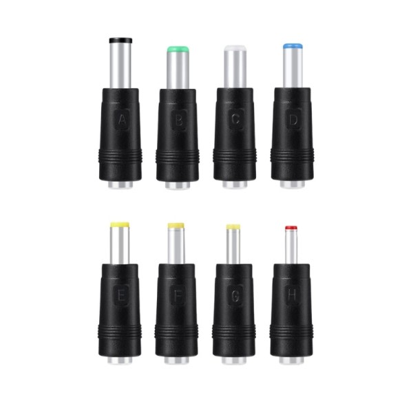 8in1 5V USB till DC 5,5x2,1mm 3,5mm 4,0mm 4,8mm 6,4mm 5,5x2,5mm 6,3mm Plug Laddning sladd för fläkt högtalare router LED  Lampa och mer