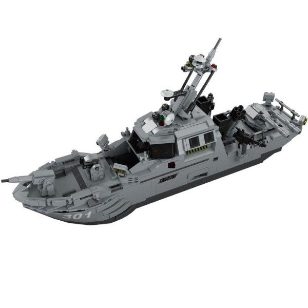 Militær Serie WW2 Multifunktion Kyst Frigat Gør det selv Model Soldat Action Figurer Byggeklodser Legetøj