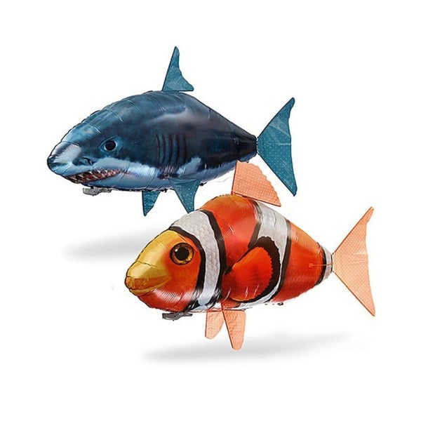 Fjernkontroll Kontroll Shark Leker Luft Svømming RC Dyr Radio Fly Ballonger Klovn Fisk Dyr