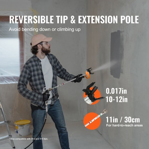 650W Stativ Airless Färg Sprayer Elektrisk Professionell Pulverbeläggning Maskin 1,1 L/min för Möbler Gård Vägg Sprayning