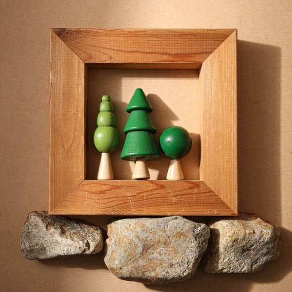 1setti puinen luonnollinen simulaatio puu puiset lelut lapsille Montessori peli opetuslelu