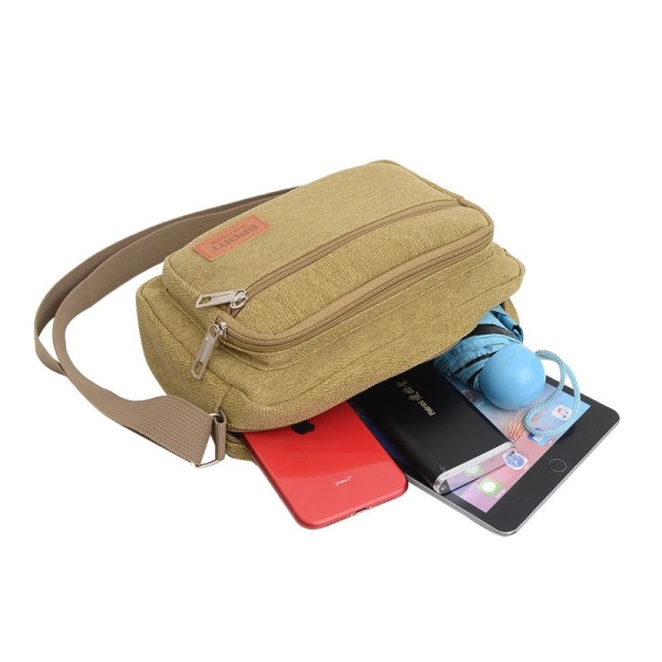 Herr Canvas axelväskor Casual Tote Reser Män's Crossbody väska Lyx Messenger väskor