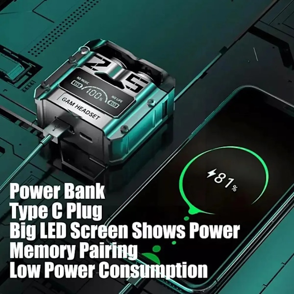 Bluetooth Touch Control Støj Reduktion Stereo Øretelefoner
