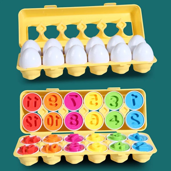 Bästa kvalitet Ägg Skruvar 3D Pussel Montessori Lärande Utbildning Matte leksaker Barn Shape Match Smart Spel
