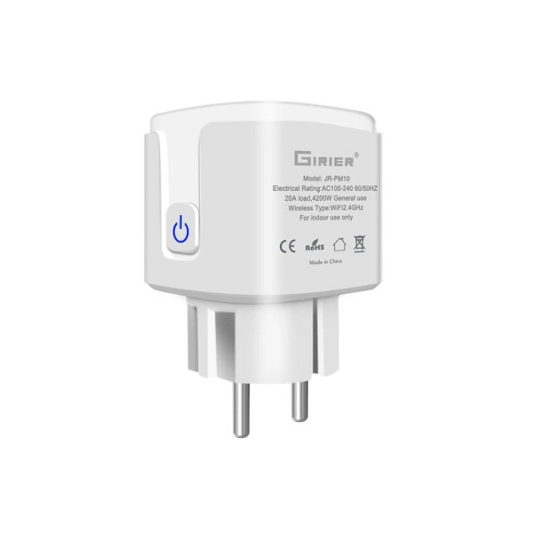 Wifi Smart Plug 20A EU Smart Socket Outlet virta näyttö ajastimella
