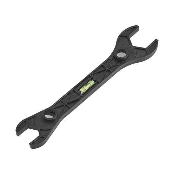 Plast materiale Multifunksjonelt Dobbelt hodet nøkkel Fin Utførelse w/ Spirit Level Manual Verktøy