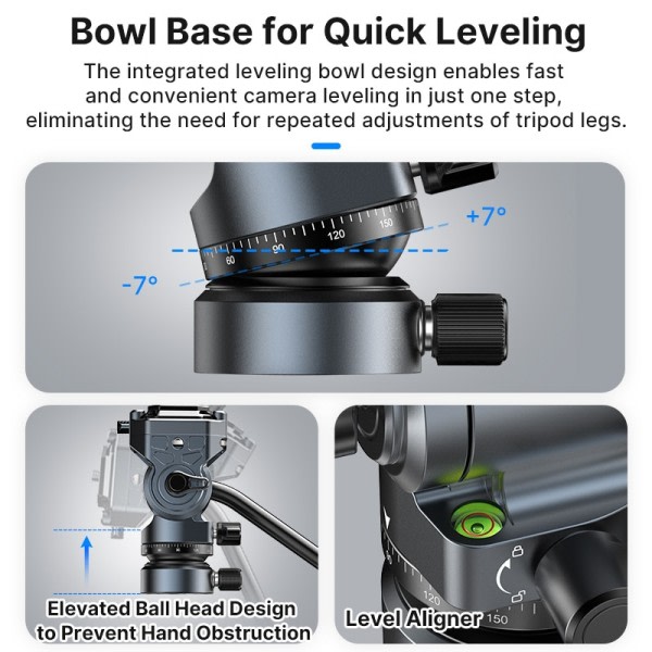 F 38 Quick Release Fluid Video Head Panoramic Gimbal Head  Avtakbar Håndtak for Stativ Shooting