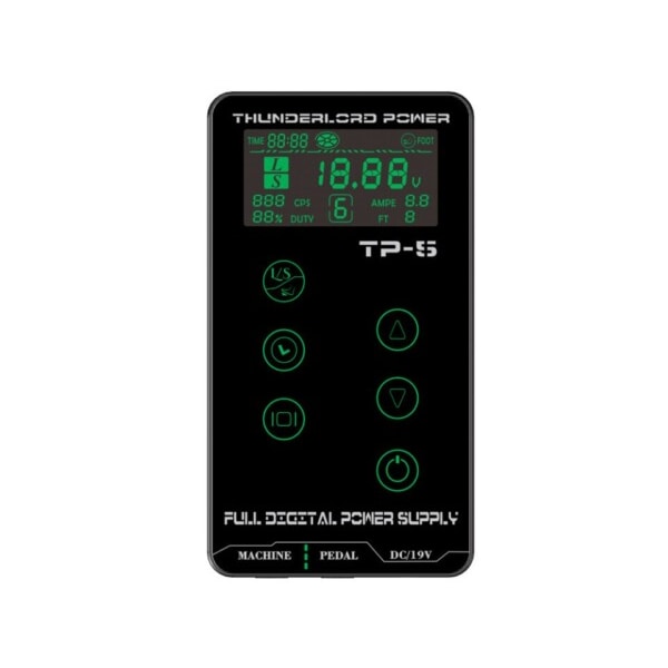Digital Tatuering Strömförsörjning LCD Touch Skärm Dubbel Strömkälla