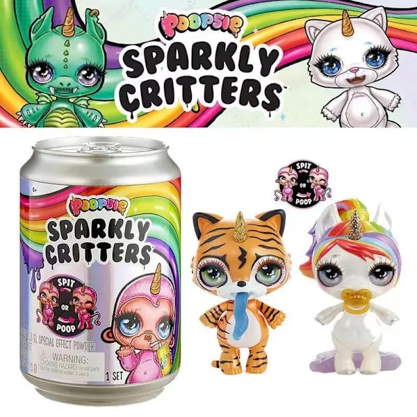Sparkly Critters Cutie Tooties Söpö Sateenkaari Yllätys nukke Slime Smash Fantasia Ystävät tyttö lelut