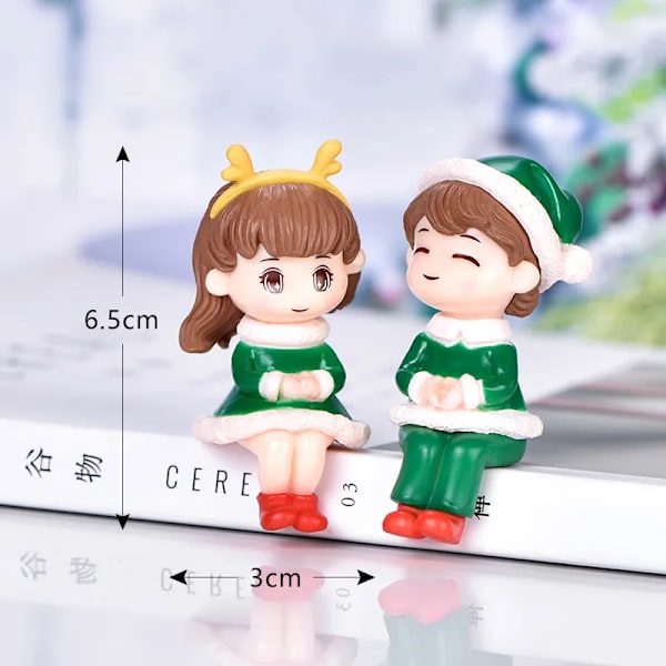 Mini Lovers Snømann Julenissen Miniatyr Figuriner Julepynt