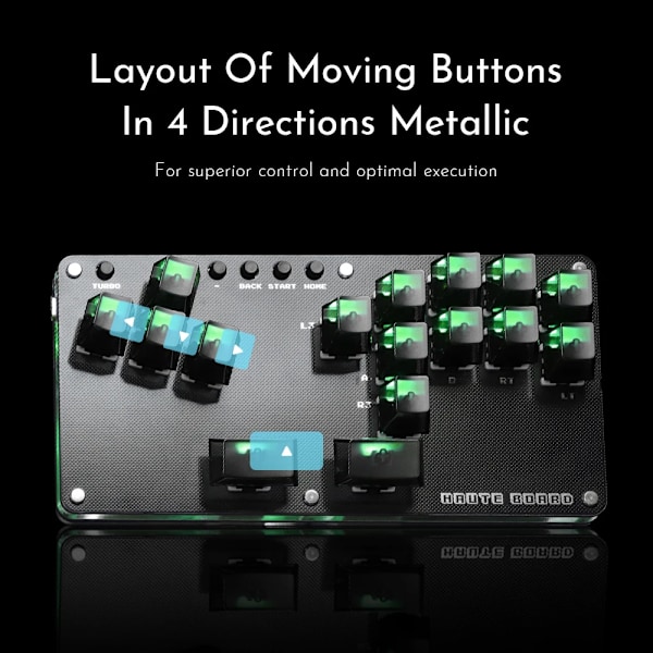 Fightstick Hitbox Leverless Controller Mini Stickless Arcade Stick For PC /Ps3/ Ps4 /Switch