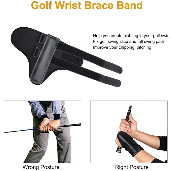 Golf Swing Wrist Brace Tränare Hjälp Korrekt Träning Swing Gest Alignment Wris Band Övningsverktyg