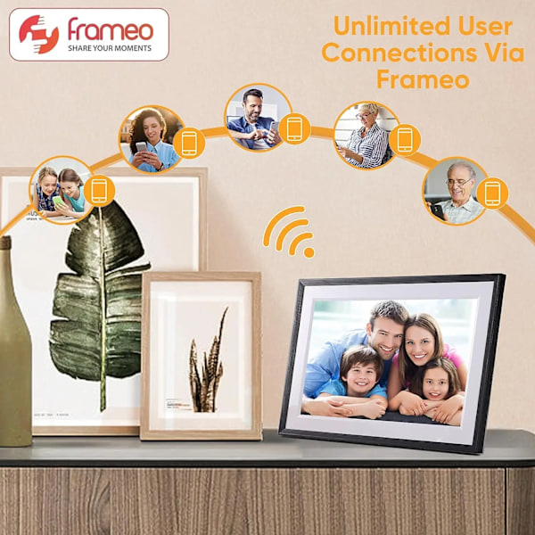 Digital Billed Frame 10,1 Tommer 32GB Smart WiFi Digital Foto Frame med 1280x800 IPS HD Touch Skærm Væg Montagelig