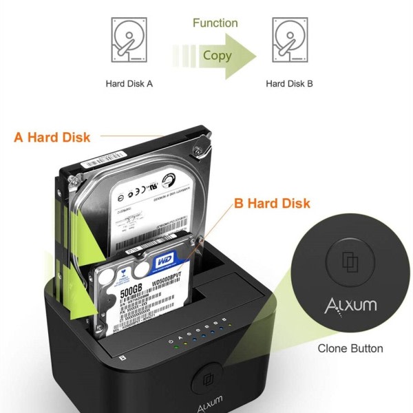 Dual-bay Hard Drive Docking Station USB C 3.0 To SATA Hard Drive Caddy Dock