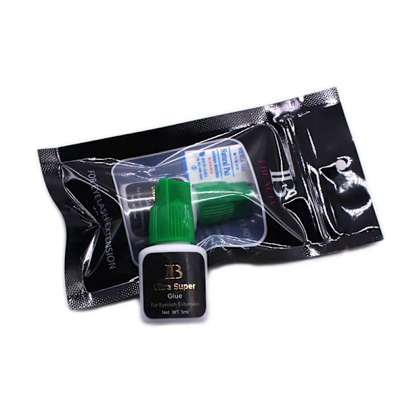 2 flasker IB Ultra Super Lim Individuel Hurtig Tørrende Øjenvipper Extensions Lim Grøn Cap 5ml Korea Klæbende Sort Skønhedsværktøj