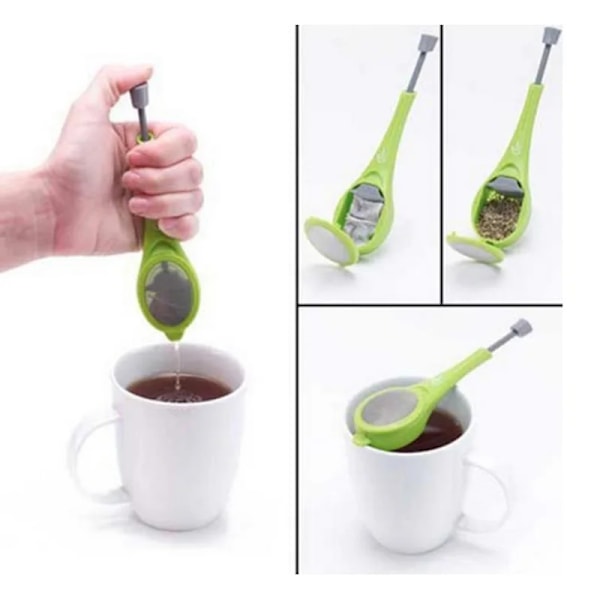 Te Infuser Inbyggd kolv Hälsosam Intensiv Smak Återanvändbar Te påse Plast Te&Ckaffe Sil