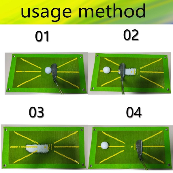 50x25cm Golf Träningsmatta för Spår Sving Detektering Battning Ritning Riktning Analys Pad Swing Pad Övning Markering Buddar