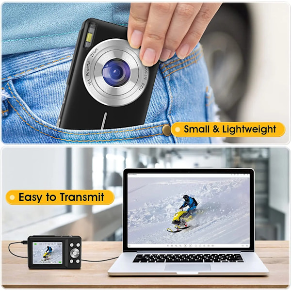 Lapset videokamera 16x zoom kompakti 1080P 44MP kamerat
