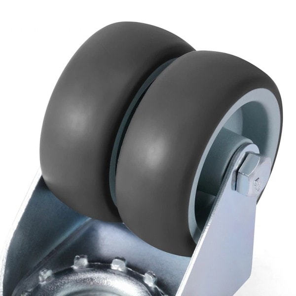 4 STK Hjul Hjul 2 tommers Heavy Duty Swivel Mykt Gummi Ruller med brems