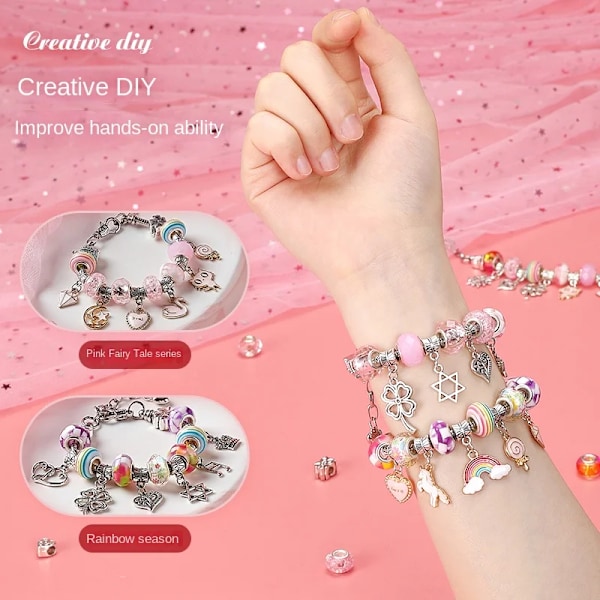 Gör det själv pärlstav armband set med förvaring box