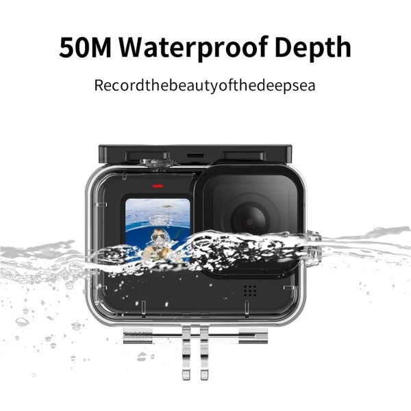 Vandtæt etui til GoPro hærdet glas linse dykning hus cover linse filter til gopro hero