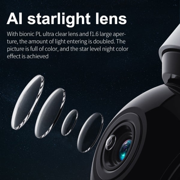 5MP Säkerhet Skydd PTZ IP Kamera WIFI-Intelligent AI personal Spårning-Utomhus Hem Nätverk Video Full Färg övervakning