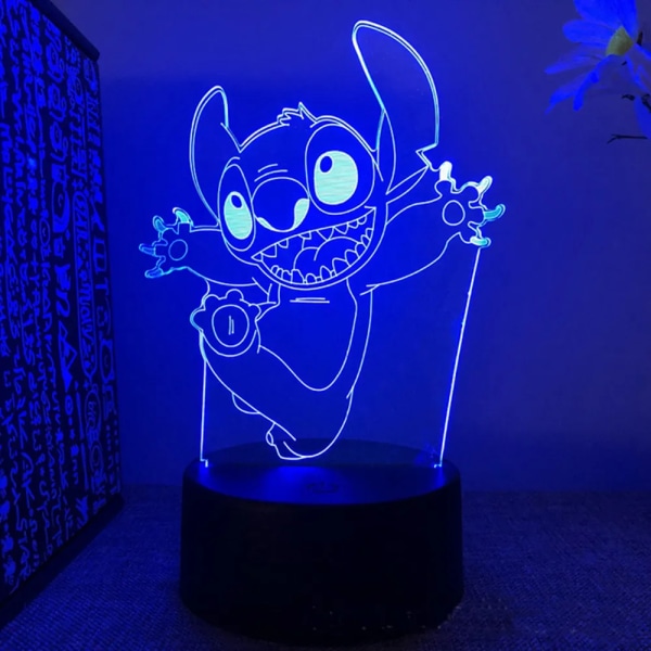 Tegneserie  Stitch Figurine 3D LED Lys Børn LED Nat Lys USB LED Bord Lampe