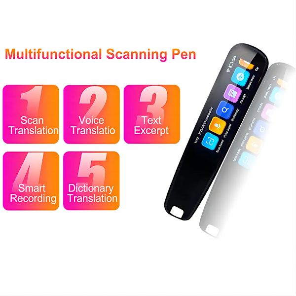 Smart Voice Scan Oversætter Pen Multifunktionsoversættelse Real Tid Sprog Oversætter Business Ordbog Pen