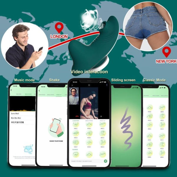 Bluetooth Vibrator For Kvinder Fjernbetjening Kontrol Mini Klitoris Sucker