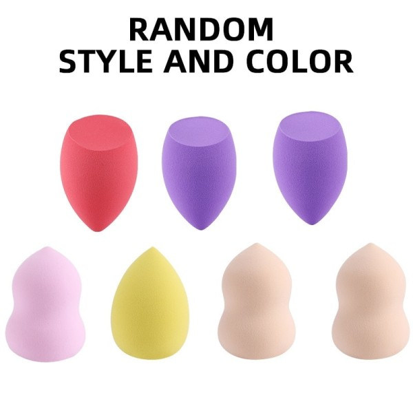7 PCS Kosmetik Ägg Smeta Smink Super Mjuk Puff Set Päronformad Verktyg svamp