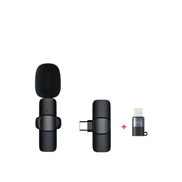 Trådlös Lavalier Mikrofon Bärbar Ljud Video Inspelning Mini Mic för iPhone Android Live Broadcast Gaming Phone Mic