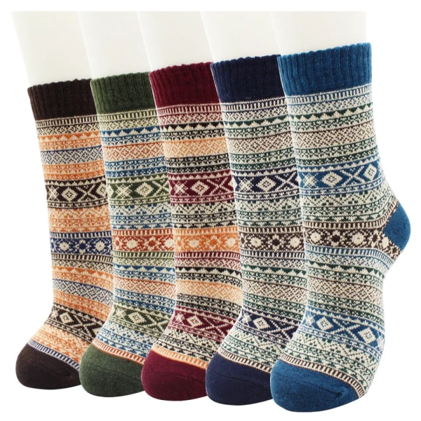 5 par efterår og vinter mode tyk varm termisk kashmir sne kvinder kanin uld sokker