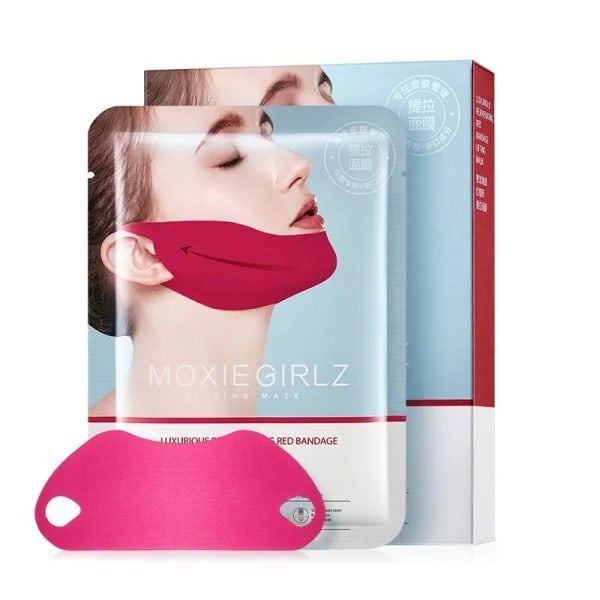 5 bitar V-line Ansikte Banning Mask Dubbel Haka Puffig Lifting Firming Bandage Masker