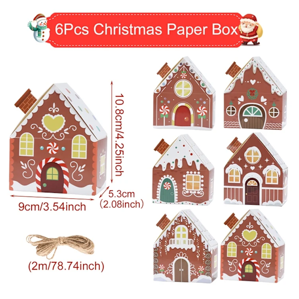 Jul godteri boks hus form gave bokser god jul pynt