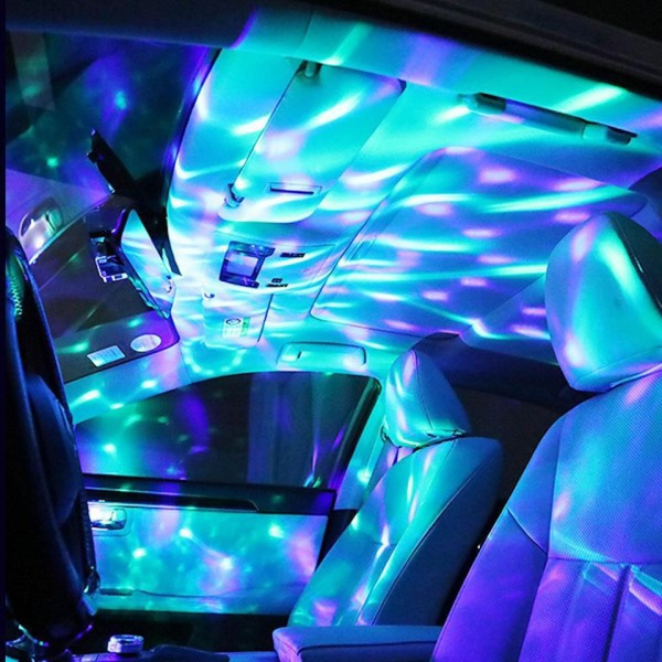 Led Apple USB Bil USB Ambient Light DJ RGB Mini Fargerik Musikk Lyd Grensesnitt Ferie Fest atmosfære