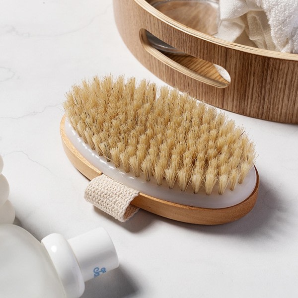 Naturlig børste børste myk våt tørr hud kropp spa børste badekar massør  hjem a479 | Fyndiq