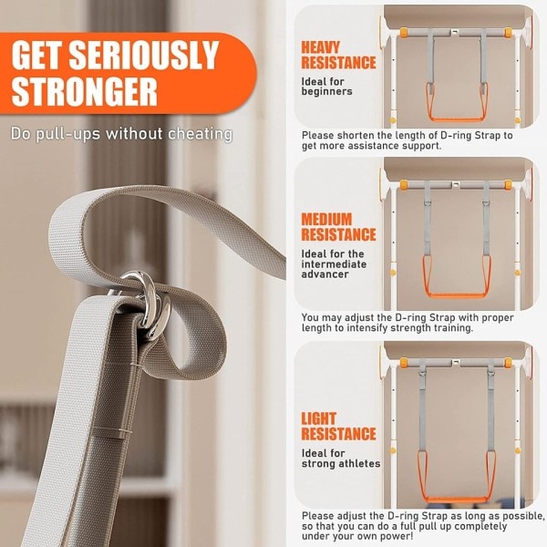 Pull Up Assistance Bands Set Modstand Strop til Pull Up Assist for Mænd Kvinder Hænging Træning Chin-up