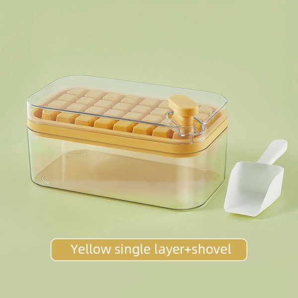 Ice Cube Moulds One Knap Tryk Gather IceMaker Creative Fest Bar Firkant Container Kold Drik Set